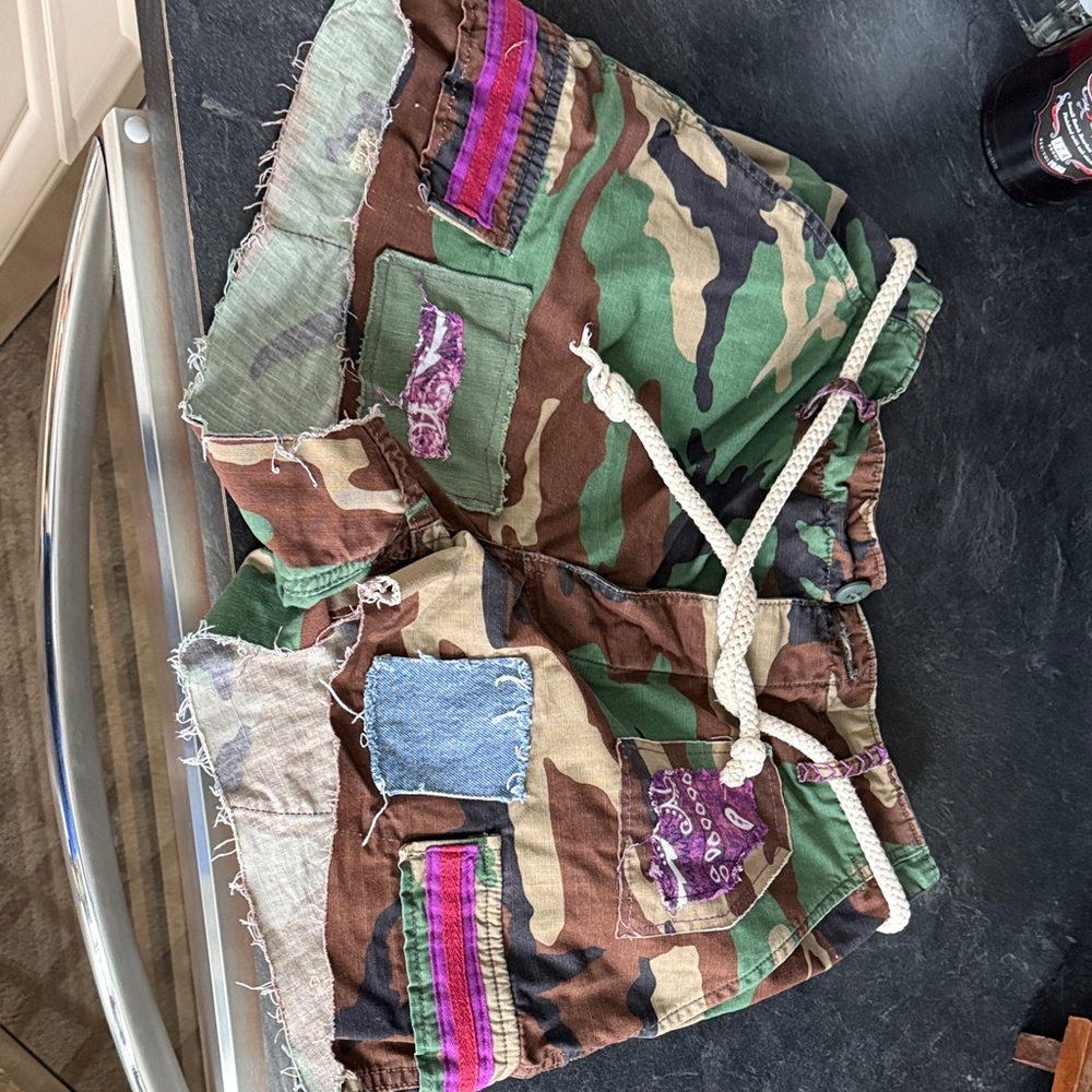 Riley Multicolor Camouflage Cargo Shorts